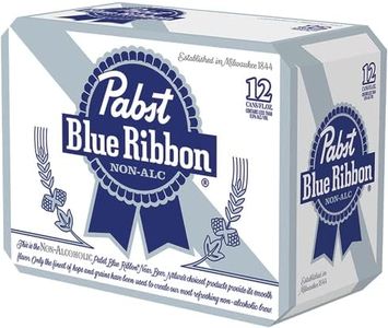 Pabst Blue Ribbon N/A NON-ALCOHOLIC BEER, Made in USA, 12 Fl Oz (24 Pack)