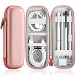 AGPTEK Holder Case for Apple iPad Pro Pencil/Pen, Premium PU Leather Case Carrying Bag Sleeve Pouch Cover for Apple Pencil, Samsung Stylus Pen, Surface Pen (with Built-in Pocket and Holder), Pink