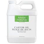 Castor Oil 946 ml / 32 oz -100% Pure & Natural Castor oil Cold pressed Hexane free for Hair, Eyelashes, Eyebrows, Lash, Beard, Skin, Multipurpose carrier oil for essential oils, Huile de ricin pour cheveux Amson Naturals