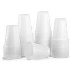 HOMESHOPA Plastic Cups Pack of 1000-White, Food Grade Disposable Plastic Glasses for Parties, Events, Travel, Barbeque, Christmas, Disposable Cups for Soft Drinks, Water Dispenser, Beer-6 oz 180 cc