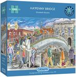 Ha'penny Bridge 1000 Piece Jigsaw Puzzle | Dublin Ireland Jigsaw Puzzle | Sustainable Puzzle for Adults | Premium 100% Recycled Board | Great Gift for Adults | Gibsons Games