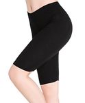 CnlanRow Womens Under Skirt Shorts Soft Knee Length Short Leggings Fitness Sport Pants,XX-Large,Black