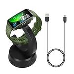 kwmobile Smartwatch Docking Station Compatible with Huawei Band 10 / Honor Band 9 / Band 7 / Band 6 / Oppo Band 2 Charge Stand - Magnetic Dock - Black