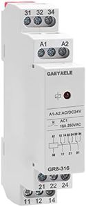 GAEYAELE Intermediate Relay Auxiliary Relay 16A 3SPDT RELAYS Din Rail Switch Relay(GR8-316,AC/DC 24V)
