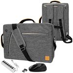 VanGoddy Grey 17.3 inch Hybrid Convertible Laptop Bag with Mouse and USB Hub Fit for Samsung Galaxy View2 Tablet, Odyssey 17