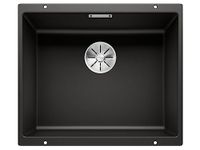 BLANCO SUBLINE 500-U | SILGRANIT Sink in Black | Installation Type: undermount Installation | for 60 cm Wide Base cabinets | One Cut-Out and only one Installation | [53x46x20.2 cm]