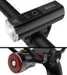 BIKIL All Aluminium Bike Lights Front and Back 5000mAh Super Bright 2400 Lumen Bicycle Lights Smart Taillight USB C Rechargeable Cycle Lights Power dispay Bike Headlight for Road and Mountain