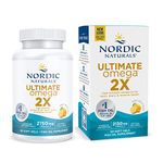 Nordic Naturals Ultimate Omega 2X | 2150 Mg Omega 3 Fish Oil Supplement EPA And DHA | Omega 3 For Optimum Wellness & Brain, Heart Health | Omega 3 Lemon Fish Oil For Men And Women | 60 Softgels