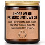 Gifts for Women Men, Unique Friendship Gift for Best Friend BFF Bestie, Funny Personalized Birthday Christmas Present for Coworker Sister Classmate Female, Lavender Candle Presents for Her Him