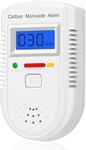 Carbon Monoxide Detector Plug in Wall，CO Gas Monitor Alarm Detector with Digital Display Sound & Light Warning for Home/Workplace/Travel
