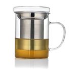 Octavius | Borosilicate Glass Tea Infuser Mug - 350 Ml | Tea Infuser | Glass Cup | Glass Travel Cup/Mug