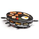 Domo DO9038G Raclette Grill, Aluminium, 1200 W, Black