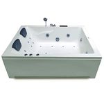 MADONNA Falcon 5 Feet Acrylic Bathtub with Whirlpool Massage, Bubble Bath, Back Massager and Filler System - Ivory