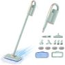 Newbealer Steam Mop & Detachable Handheld Cleaner, 250ml 1200W Powerful Floor Steamer, 3 Adjustable Levels for Carpet Laminate Hardwood Grout, Carpet Glider, 11 Multi-purpose Accessories & 2 Pads