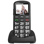 USHINING 4G LTE Unlocked Senior Cell Phone Big Button Type-C Charger Seniors Feature Phone SOS Calling Basic Phone for Elderly Unlocked Feature Cell Phone with Charging Dock (Black)