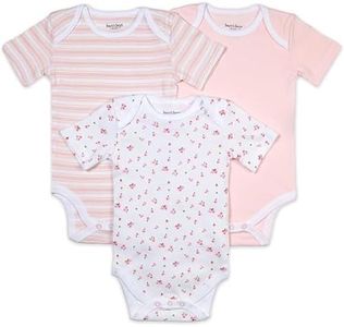 Burt's Bees Baby Baby Boys Bodysuits, 3-Pack 100% Organic Cotton One-Pieces Layette Set, Tossed Tulips, 0-3 Months UK