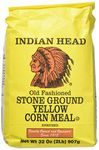 Indian Head Old Fashioned Stone Ground Yellow Corn Meal (2 Pack) 2 Pound Bags by Indian Head