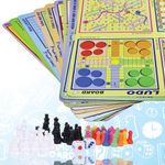 ToyMagic 50-in-1 Classic Board Game Set|Includes Chess,Checkers,Snakes & Ladders,Ludo,Sapsidi and More|Ultimate Collection of Fun & Educational Games for Family|Indoor Board Games for All Age Group