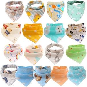 SLOSH 17 Baberos Bebe Bandanas Bufanda Toalla Drool Tela Bebé Niña Niño Recien Nacido Algodon Dentición Unisex