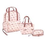 Execo Designer 3-PCS Bundle Kids Backpack, Lunch Box and Pencil Case for Preschool and Elementary, Eco-Friendly RPET Fabric Made from Plastic Bottles, Reflective Safety Bands (Rainbow)