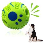 XXRXW Giggle Ball for Dogs 3.94in Spiky Dog Ball Interactive Pet Toy Funny Giggle Sounds Teeth Cleaning Playing Training Herding Balls for Medium Large Dogs Gift