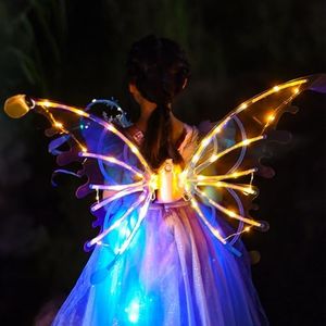 DIY Electric Butterfly Wings - Fairy Wings，Angel Wings Shiny Fairy Wings Girl Princess Wings Cosplay Decoration Kids Wings, Halloween Princess Decoration,Transform Your Look with Shimmering Colors