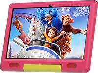 Eksvefot Tablet for Kids 10 inch Kids Tablet Android 13 Tablet 6(2+4) GB 64GB, 128GB Expand, Parent Controls, 5000mAh Tablet Ages 3-7 with Shockproof Case (Pink)