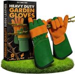 DIY Doctor Heavy Duty Gardening Gloves for Men, Thorn Proof Leather Garden Work Gloves, One Size Fits Most Unisex - (1 Pair)