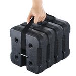 MASTERCANOPY 4-Pcs Deluxe Gazebo Weights with Hook Design (18.1KG IN TOTAL,Black)