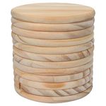 12 Pack Unfinished Wood Coasters, GOH DODD 4 Inch Round Blank Wooden Coasters Crafts Coasters for DIY Architectural Models Drawing Painting Wood Engraving Wood Burning Laser Scroll Sawing
