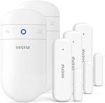 SECRUI Door Chime, Easy Installation Wireless Door Sensor Alarm with 500ft Range, 52 Chimes, 5 Adjustable Volumes, 3 Sensors and 2 Plug-in Receivers, White