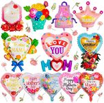 12 Pcs Mothers Day Balloons, Happy 