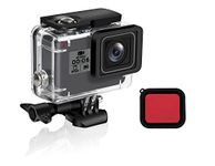 Finest+ Waterproof Housing Shell for GoPro Hero 7/(2018) 6/5 Black, Diving Protective Housing Case 45m with Red Filter and Bracket Accessories for Go Pro Hero7/(2018) 6/5 Action Camera