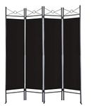 dirty pro tools™ FOLDING ROOM DIVIDER PARAVENT SPANISH WALL PARTITION PRIVACY SCREEN PRIVACY SCREEN SEPARATOR (Black)