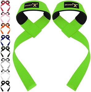 ihuan Wrist Straps for Weight Lifting | Gym Wraps with Extra Hand Grips Support for Strength Training | Bodybuilding | Deadlifting