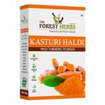 THE FOREST HERBS Natural care from nature Kasturi Haldi Powder For Natural Finish Face (100 Grams) For Glowing Skin | Kasturi Manjal For All Skin Types| 100% Natural, Chemical-Free, Perseverative-Free