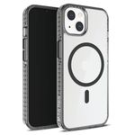 DailyObjects Polycarbonate Case for iPhone 15 Compatible with Mag-Safe Wireless Charging,Stride 2.0 Slim Shockproof Back Cover with Inner Magnetic Ring,Grey