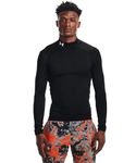 Under Armour Men's UA CG Armour Comp Mock, Men's Base Layer with a Polo Neck, Thermal Long Sleeve Top for Winter Running and Skiing with Anti-Odour Technology