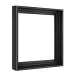 MCS Deep Floating Canvas Frame, Art Frames for Canvas Paintings with Adhesive Fasteners and Hanging Hardware, 12 x 12 Inch Black Finish