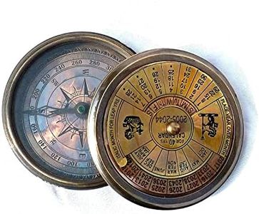 NauticalMart Marine Brass Compass with Calendar