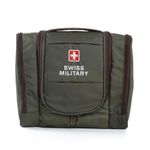 Swiss Military Plain Cosmetic Pouch (TB2) - Water-Resistant Travel Organizer Cosmetic Bag for Men and Women Toiletry Kit | Green Color