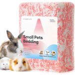 BUCATSTATE Hamster Bedding 70L, 99% Dust-Free and Odor Control Guinea Pig Bedding, Natural Paper Rabbit Bedding for Cages Rat Syrian Dwarf Hamster Hedgehog (Pink)