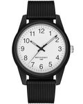 CIVO Womens Watch, Black Analog Wrist Watches for Women Waterproof Minimalist Easy Read Quartz Watch, Fashion Casual Ladies Watch Silicone