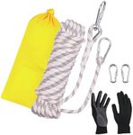 Dellna 10mm Static Climbing Rope - Heavy Duty Climbing Rope for Rock Climbing, Tree Climbing Gear, Arborist Rope, and Camping Rope - 10m (32ft), 20m (64ft), 30m (96ft)