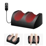 LINGTENG Foot Massager with Heat, with Massage Rollers, 3 Settings, Bi-Directional Rotation, Shiatsu Calf Massager for Calf, Foot and Sole Massage, Gift for Mum, Dad and Friends