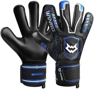 WVVOU Soccer Goalie Gloves Youth Adult, Pro-Level Goalkeeper Gloves, High Performance Soccer Gloves with Pro-Tek Finger Spine Protection, 4+3mm Super Grip for The Toughest Saves