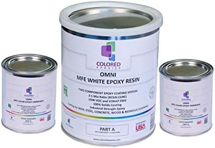 colored epoxies White Epoxy Resin for Bar Tops, Table Tops, Wood, Concrete, Epoxy Art & Crafts 1.5 Gallon