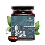 Aromatic Fire Hot Basil Sauce (250g), Spicy and Savoury Spark, MSG Free, 100% Vegetarian, Chinese Sauce, Stir Fry Sauce, Dip, Cooking Sauce, Best with Noodles, Fried Rice, Chicken and More, Hunan at Home