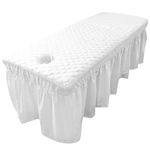 Massage Bed Cover, Massage Table Skirt, 75x32 inch Soft Skin-Friendly Massage Bed Cover with Hole, Spa Bed Cover with Skirt, Massage Table Sheets for Beauty Salon