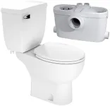 SANIFLO Saniaccess 3 + Toilet Bowl Elongated + Toilet Tank Bundle - Residential - White